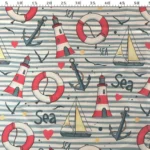Striped Sailor Pattern Upholstery Fabric