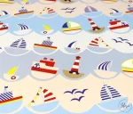Wavy Sea Pattern Upholstery Fabric