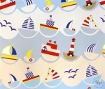 Wavy Sea Pattern Upholstery Fabric - Image 4
