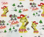White and Yellow Baseball Pattern Children's Seat Fabric - Image 3