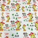 White and Yellow Baseball Pattern Children's Seat Fabric
