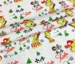 White and Yellow Baseball Pattern Children's Seat Fabric - Image 4
