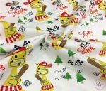 White and Yellow Baseball Pattern Children's Seat Fabric - Image 5