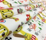 White and Yellow Baseball Pattern Children's Seat Fabric - Image 7