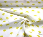 White and Yellow Crowned Children's Chair Upholstery Fabric