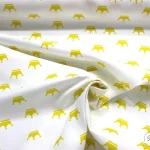 White and Yellow Crowned Children's Chair Upholstery Fabric