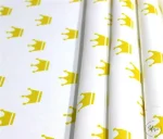 White and Yellow Crowned Children's Chair Upholstery Fabric - Image 5