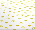 White and Yellow Crowned Children's Chair Upholstery Fabric - Image 6