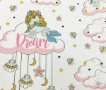 White Pink Dream Children's Chair Upholstery Fabric - Image 3