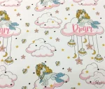White Pink Dream Children's Chair Upholstery Fabric