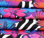 Zebra Pattern Upholstery Fabric with Colorful Flowers - Image 7