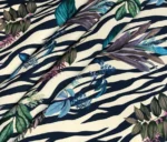 Zebra Wavy Floor Botanical Pattern Upholstery Fabric - Image 3