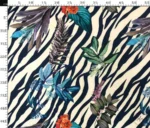 Zebra Wavy Floor Botanical Pattern Upholstery Fabric - Image 5