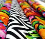 Zigzag Pattern Floral Upholstery Fabric - Image 5