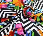 Zigzag Pattern Floral Upholstery Fabric - Image 6