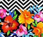 Zigzag Pattern Floral Upholstery Fabric - Image 7