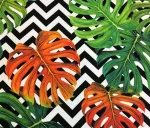 Zigzag Striped Leaf Pattern Upholstery Fabric - Image 4