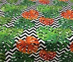 Zigzag Striped Leaf Pattern Upholstery Fabric - Image 6