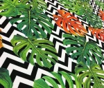 Zigzag Striped Leaf Pattern Upholstery Fabric - Image 8