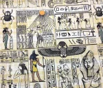 Ancient Egyptian Patterned Upholstery Fabric