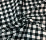 Black and White Plaid Patterned Sofa and Curtain Fabric