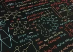 Black Blackboard with Colorful Chemistry Lesson Pattern Upholstery Fabric - Image 7