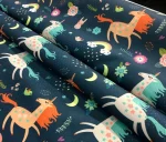 Black Children's Fabric with Unicorn Horse Pattern - Image 7