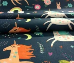Black Children's Fabric with Unicorn Horse Pattern - Image 9