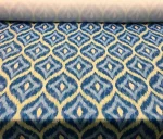 Blue and Yellow Ikat Curtain and Upholstery Fabric - Image 5