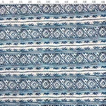 Blue Kilim Pattern Ethnic Upholstery Fabric for Armchairs