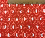 Boho Patterned Modern Red and White Upholstery Fabric - Image 5