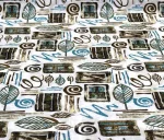 Brown Leaf Patterned Upholstery Fabric - Image 5