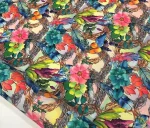 Colorful Floral Patterned Upholstery Fabric