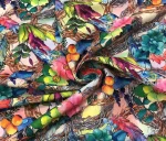 Colorful Floral Patterned Upholstery Fabric - Image 4