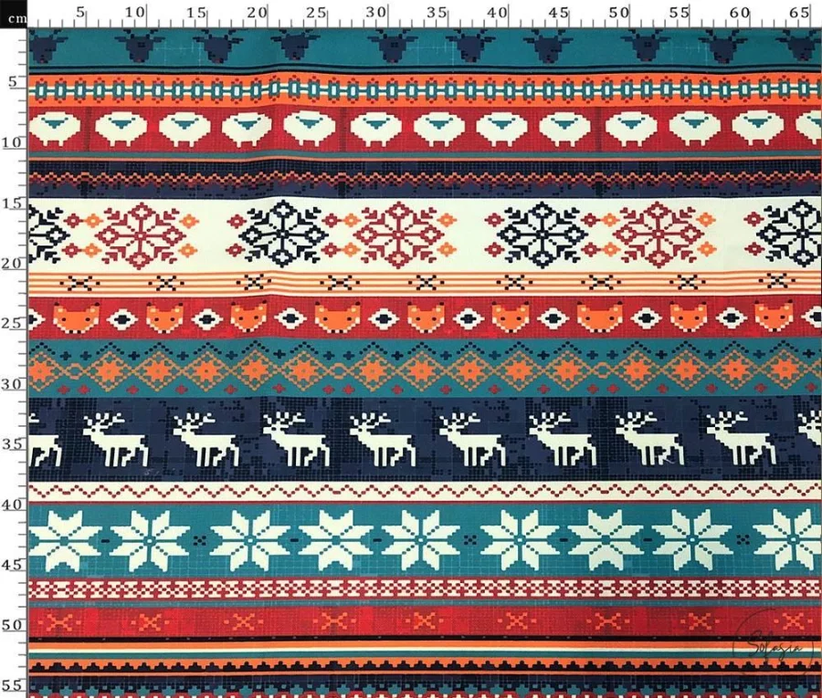 Colorful Kilim Patterned Ethnic Fabric Colorful Kilim Patterned Ethnic Fabric - Image 1