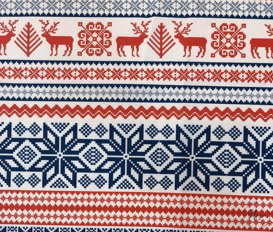 Colorful Knitted Winter Patterned Traditional Fabric Colorful Knitted Winter Patterned Traditional Fabric - Image 1