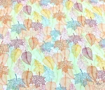 Colorful Leaf Pattern Upholstery Fabric