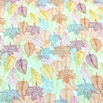 Colorful Leaf Pattern Upholstery Fabric