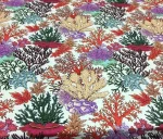 Coral Patterned Colorful Curtain Fabric - Image 3