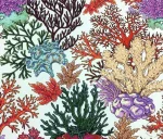 Coral Patterned Colorful Curtain Fabric - Image 4