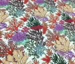 Coral Patterned Colorful Curtain Fabric - Image 6