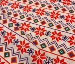 Ethnic patterned fabric decorated with winter motifs. - Image 4