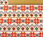 Ethnic patterned fabric decorated with winter motifs. - Image 5