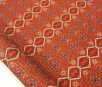 Ethnic Patterned Orange Predominantly Upholstery Fabric Model