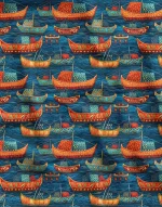 Ethnic Ship Weave Pattern Upholstery Fabric for Chairs - Image 3