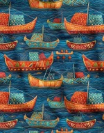 Ethnic Ship Weave Pattern Upholstery Fabric for Chairs