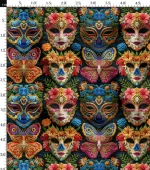 Fabric for Upholstery and Curtains Decorated with Carnival Masks - Image 3