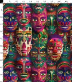 Face Mask Motif Upholstery Fabric Model - Image 3