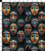 Face Masks Knitted Motif Upholstery New Fabric - Image 3