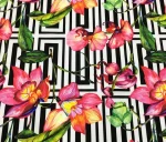 Floral Labyrinth Pattern Upholstery Fabric - Image 3